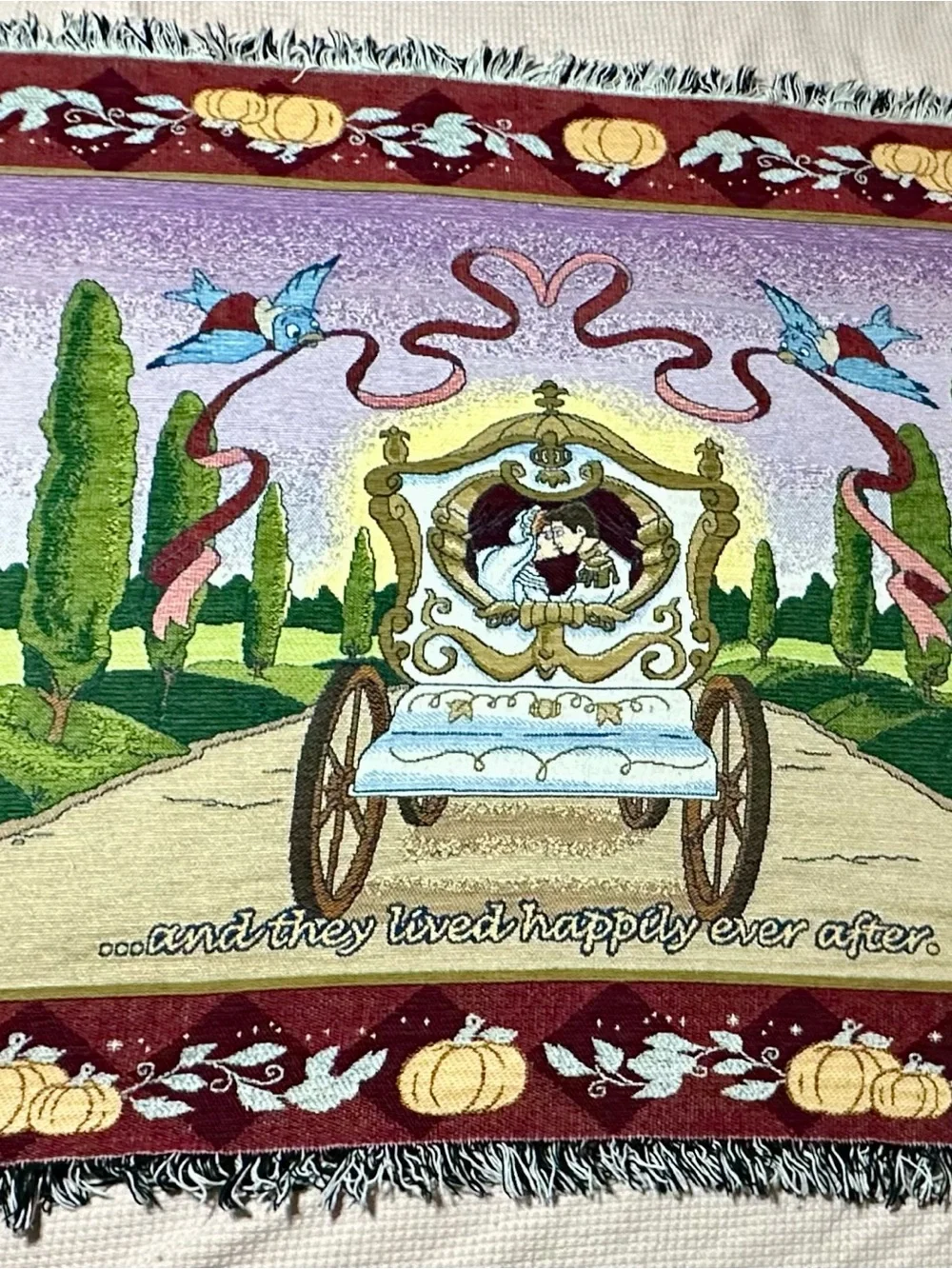 Disney Cinderella Fairy Tale Carriage Tapestry